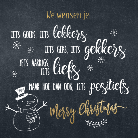 Kerstkaarten sneeuwpop warme kerstwens