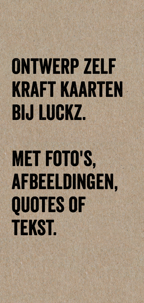 Kraft kaarten maken panorama 10 x 21 cm