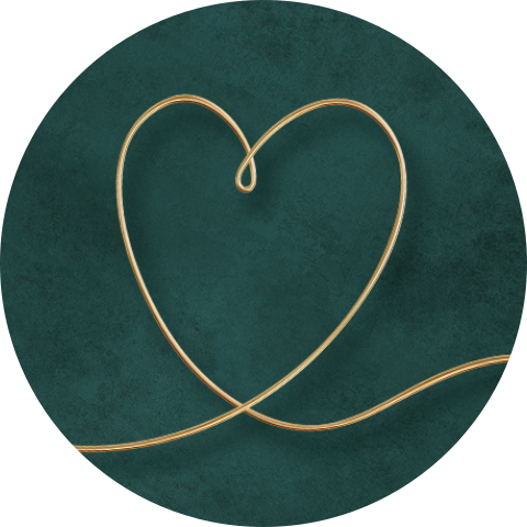 Minimalistische sluitzegel sticker groen met hartje