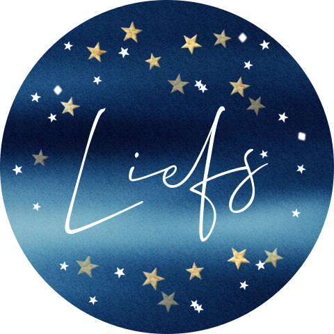 Kerst stickers eigen tekst sluitzegels Liefs blauw