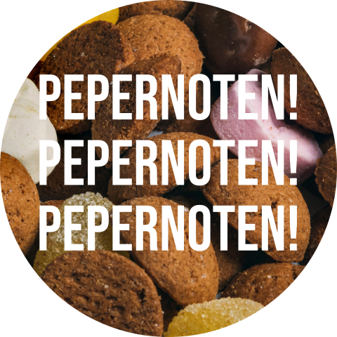 Stickers Sinterklaas pepernoten