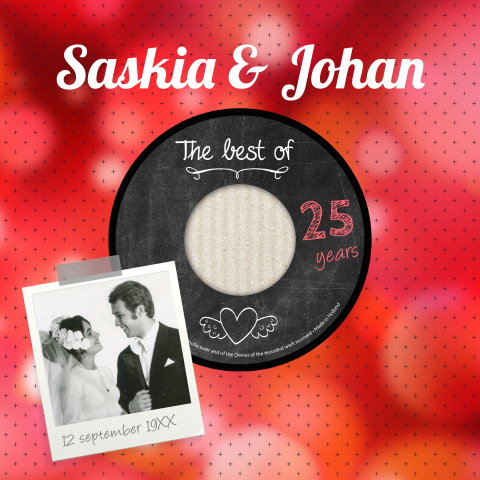 Jubileum uitnodiging Retro LP