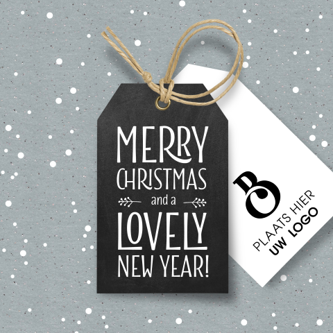 Zakelijke kerstkaart label met logo