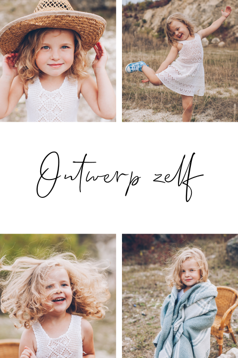 Lieve foto collage kaart met vier foto's zelf maken