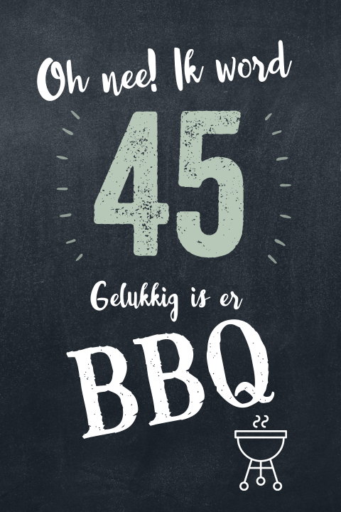 Grappige verjaardag uitnodiging voor BBQ-feest