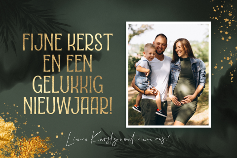 Mooie kerstkaart met foto en kerstgroet