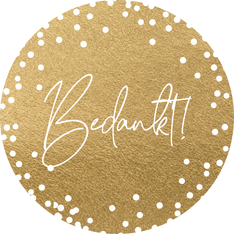 Chique sluitzegel bedankt met goud look