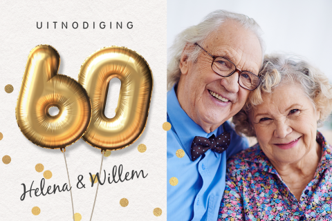 Uitnodiging 60 jaar getrouwd jubileum