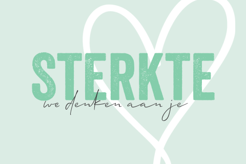Sterkte kaart we denken aan je met hart