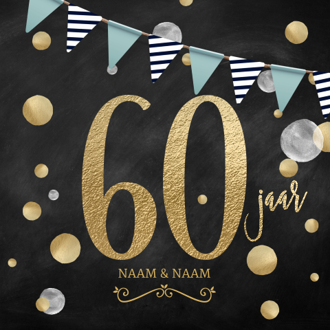 Uitnodiging 60 jaar getrouwd feestelijk