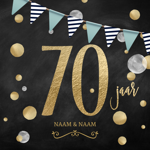 Uitnodiging 70 jaar getrouwd feestelijk