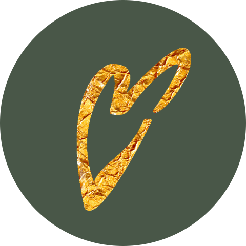 Lieve sticker met gouden hartje sluitzegels