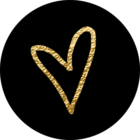Lieve sluit sticker met gouden hartje