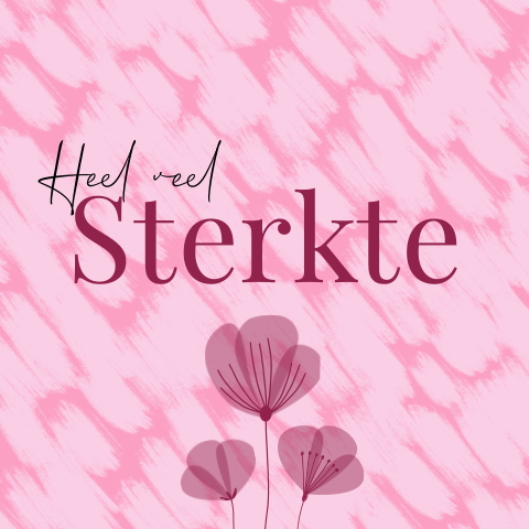 Sterkte kaart bloemetjes illustratie Heel veel Sterkte