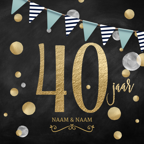 Uitnodiging 40 jaar getrouwd feestelijk
