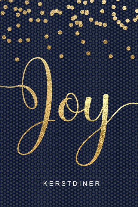 Joy uitnodiging kerstdiner kerstmenu
