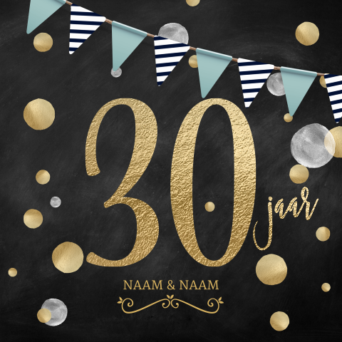 Uitnodiging 30 jaar getrouwd feestelijk