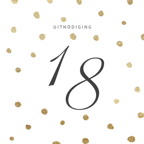 Luxe uitnodiging verjaardag 18 jaar