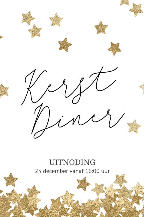 Feestelijke uitnodiging kerstdiner