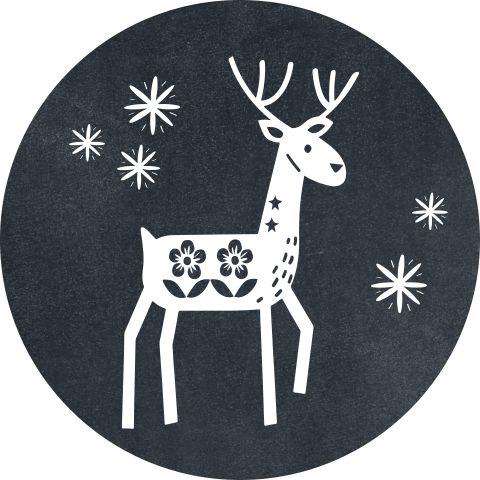 Kerst sluitzegel rendier