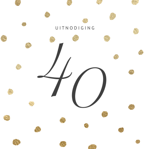 Luxe uitnodiging verjaardag 40 jaar