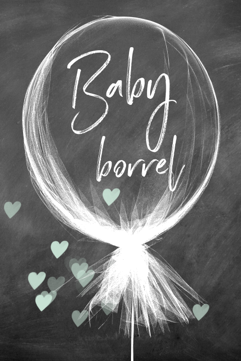 Hippe babyborrel uitnodiging