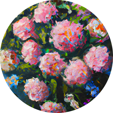 Mooie sluitzegel sticker roze geschilderde bloemen