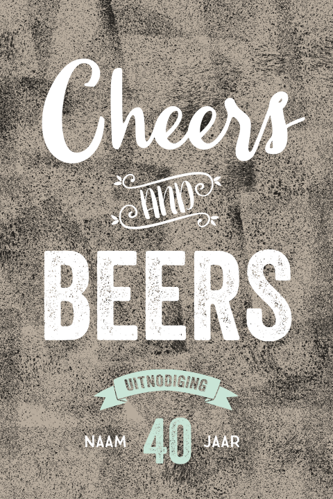 Hippe Cheers and Beers uitnodigingen verjaardag
