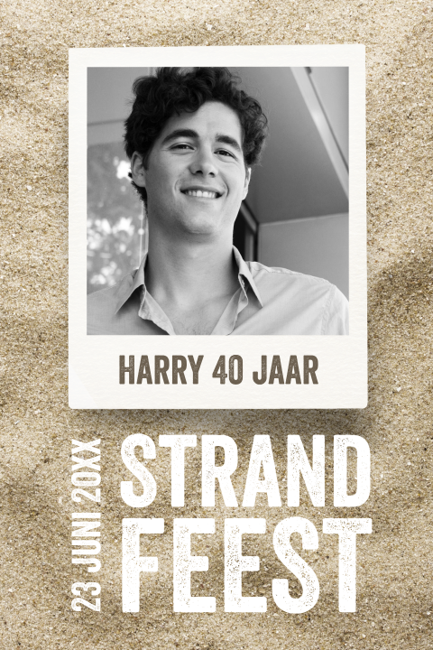 Verjaardag strand feest uitnodiging