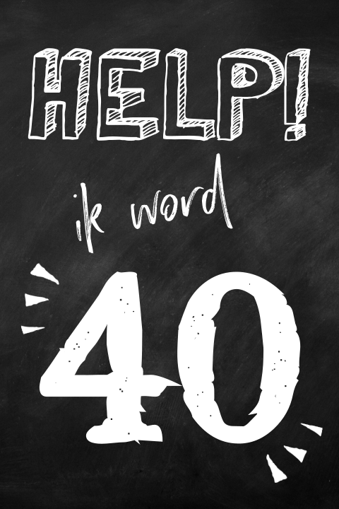 Help ik word 40 grappige uitnodiging