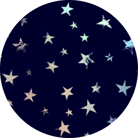 Feestelijke ronde stickers met kleurrijke sterren