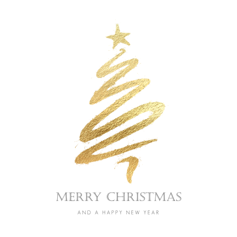 Zakelijke kerstkaarten goud wit modern