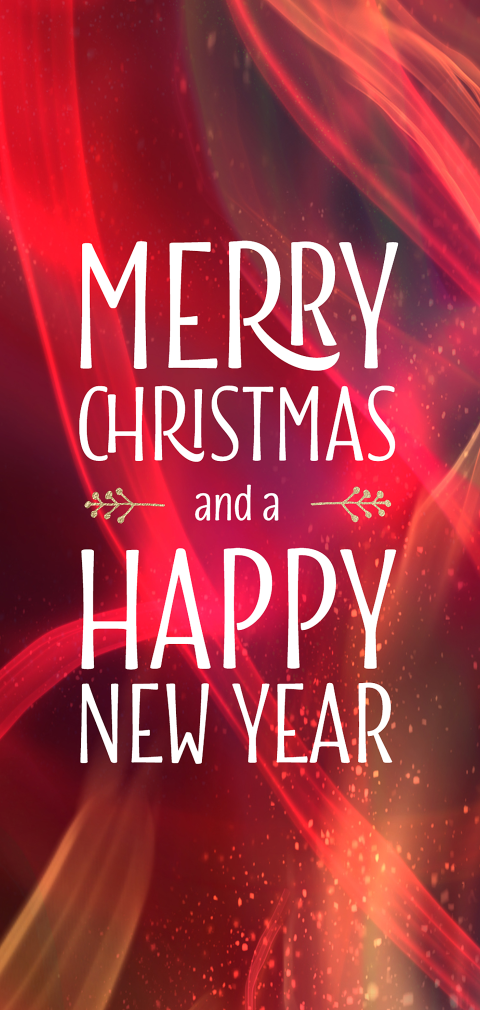 Stijlvolle kerstkaart rood typgrafie