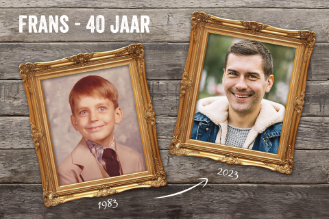 Verjaardag uitnodiging 40 jaar foto vroeger foto nu
