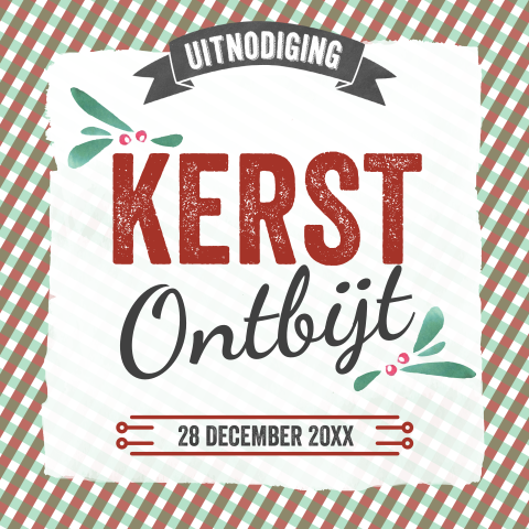 Kerstontbijt uitnodiging voor kerst ontbijt lunch of borrel