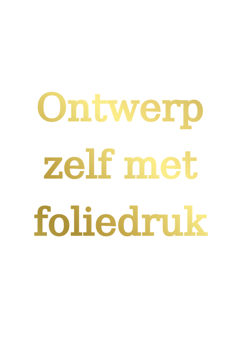 Blanco dubbele staande kaart met 4 kanten foliedruk