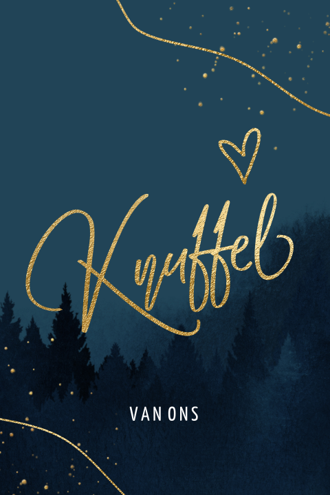 Kerstkaart met knuffel