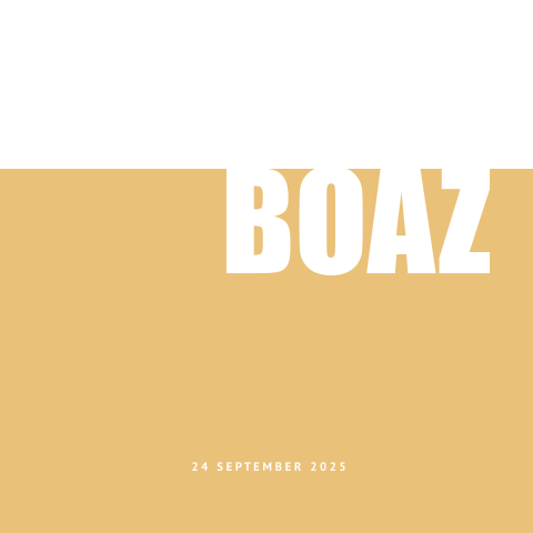 Modern geboortekaartje met minimalistisch design typografie naam