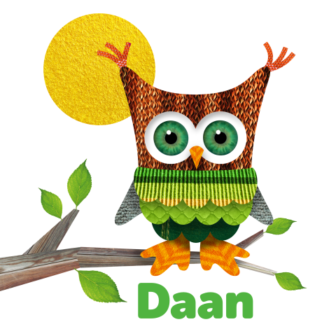Geboortekaartje uil jongen