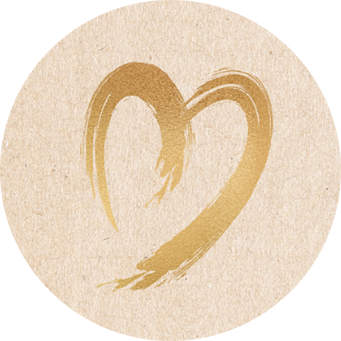 Lieve sluitsticker gouden hartje