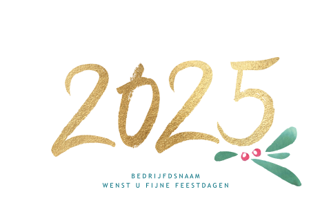 Stijlvolle zakelijke kerst en nieuwjaarskaart