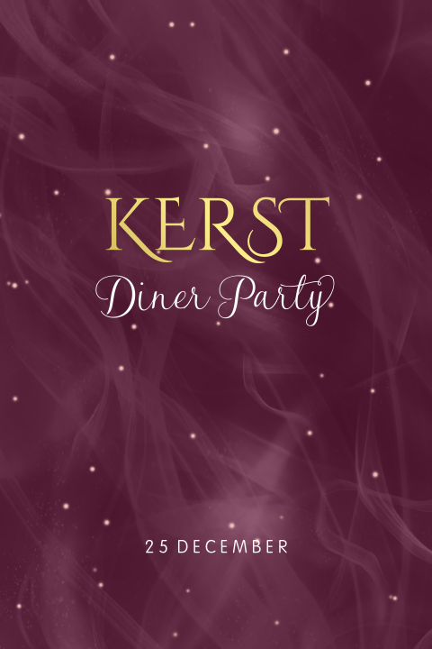 Chique kerstdiner menukaart zelf maken Dinner Party goudfolie