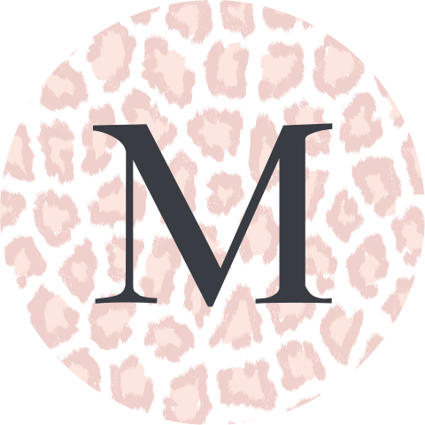 Roze sluitzegel luipaard print initiaal zelf maken