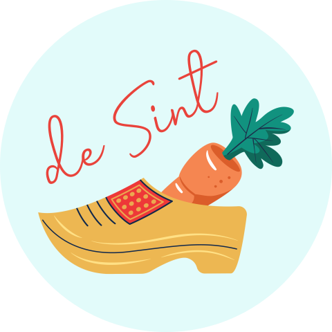 Sinterklaas cadeau stickers klomp met wortel