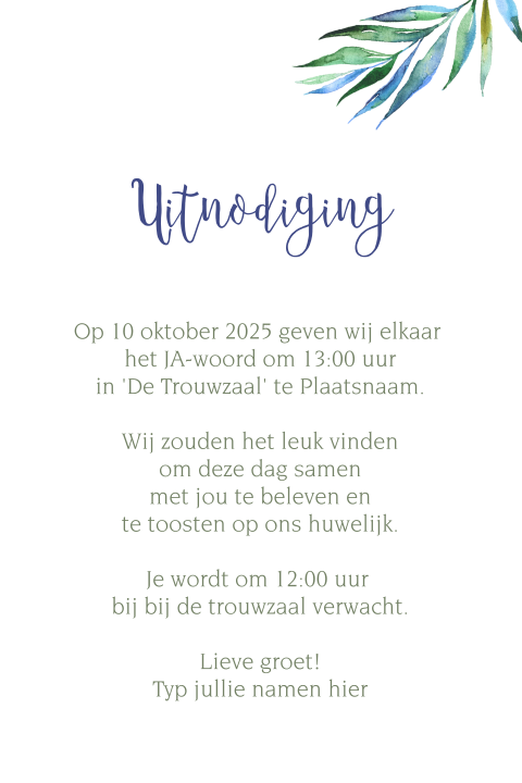 Kaart binnenkant
