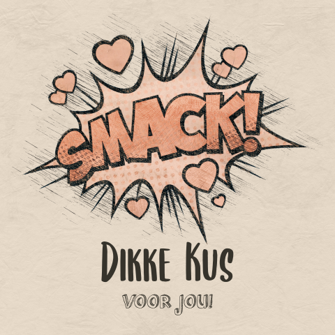 Bedank kaart Smack dikke kus