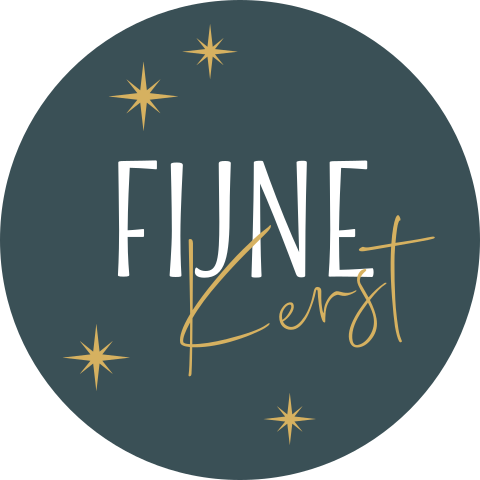 Groene stickers fijne kerst voor kerstkaarten