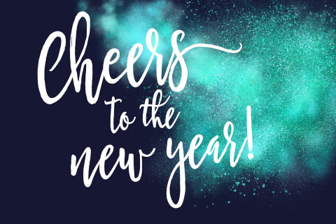 Feestelijke nieuwjaarskaart vuurwerk stof