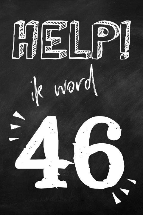 Grappige uitnodiging Help ik word leeftijd aanpasbaar