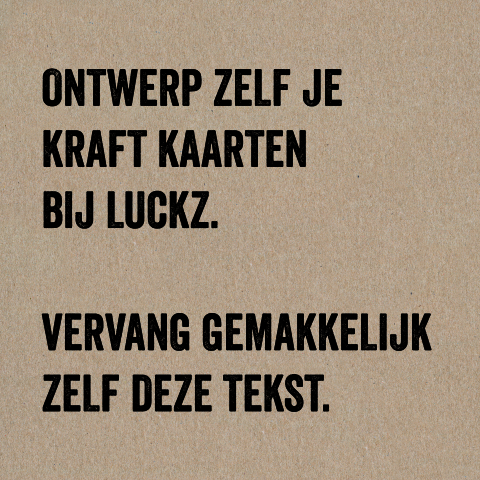 Kraft kaart zelf maken vierkant dubbel